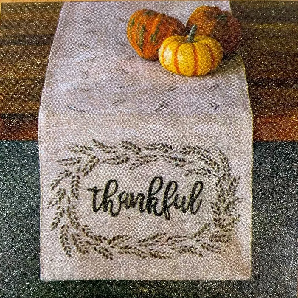 Harvest Wheat Embroidered Fall Table Runner 13”x72” NWT (Q238-240)